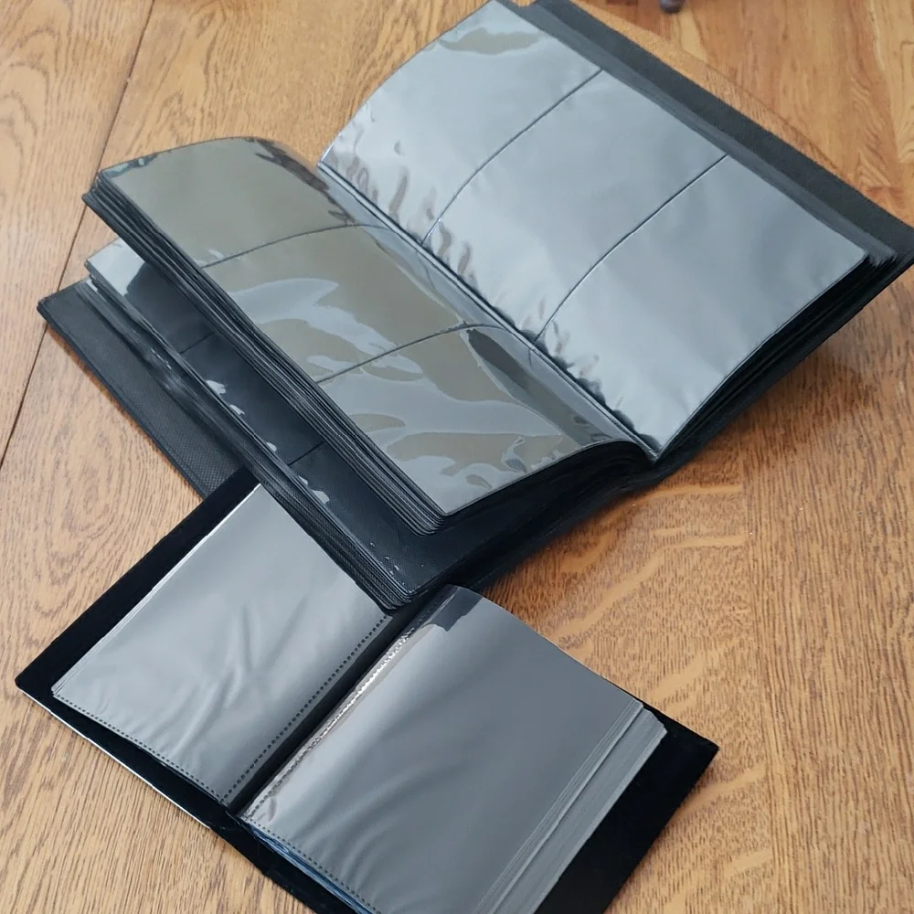 (2) Photo Albums - Black and Silver 